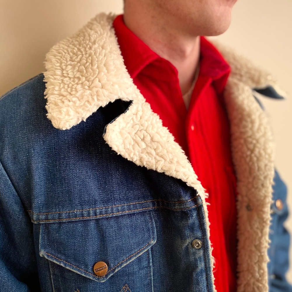 SOLD Vintage 40 50’s Melton wool button up - Picture 2 of 4